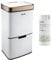 Cooks Professional Recycling Sensor Bin 75L with Dual Compartments and Removable Food Caddy for Kitchen | Smart Automatic Brushed Metal Bins | Includes 25 Biodegradable Bin Bags | White & Copper