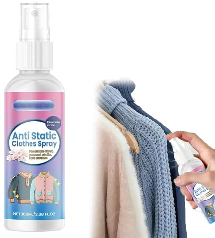 100 ml Antistatik Spray,Spray Antistatisch,Antistatikspray,für Kleidung,Textilien,Möbel und Auto,Reduziert Statische Aufladung
