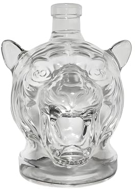 Spirit Dispenser, Jug, Tequila Bottle, Bar with Tiger Head Pattern, Gift Idea for Men, Collectibles, Father's Day, San, Wedding ,