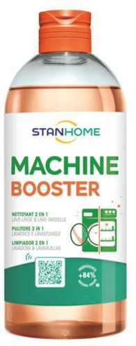 STANHOME - Machine Booster Pulitore Lavatrice e Lavastoviglie, 500 ml | Formula 2 in 1 che rimuove residui e cattivi odori