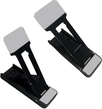 Yuannee Supporto Tastiera,2 Pcs Braccio Regolabile PC Alza Tastiera Pieghevole Portatile Mini con 3 Livelli di Altezza e Inclinazione Base in Silicone Antiscivolo Rialzo Supporto Tablet(Nero)