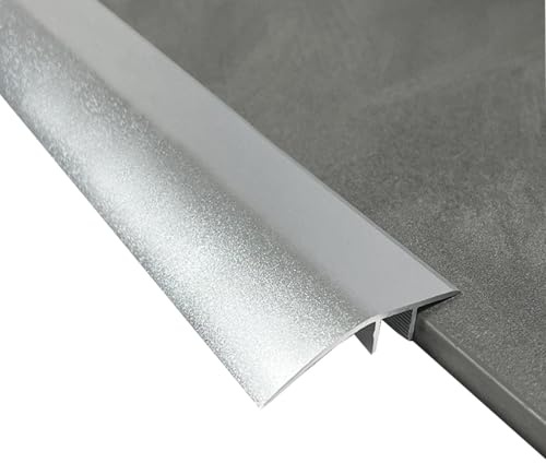 ZMTGLTG Thickened Aluminum Alloy Edge Finishing Strips, Flooring And Tile Transition Joint Strips, Anti-slip And Wear-resistant(Matte Silver)