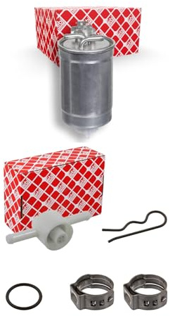 Febi Kraftstofffilter+Ventil | 21600 + 40611 passend für Golf 1 2 3 Passat T3 T4 1.5-2.5D Tdi