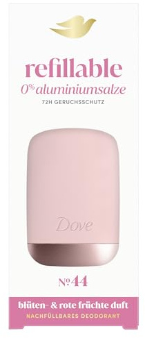 Dove nachfüllbares Deodorant 0% Aluminiumsalze No. 44 Blüten- & Rote Früchte Duft Starter Set und Refill Deo Stick für 72H Geruchsschutz 1x Starter Set + 35 ml Refill