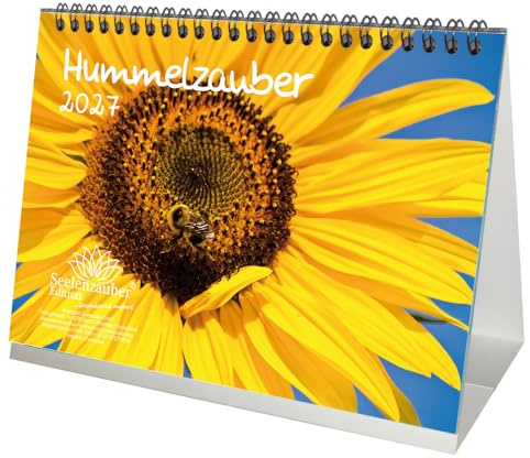 Hummelzauber DIN A5 Tischkalender für 2027 Hummeln - Seelenzauber