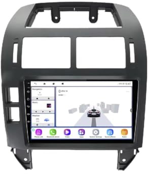 Car Radio para Volkswagen Polo Mk4 2004-2009 Android 15 9 Pulgadas Reproductor Multimedia FM Bluetooth USB WiFi para, 4 Core 2G+64G