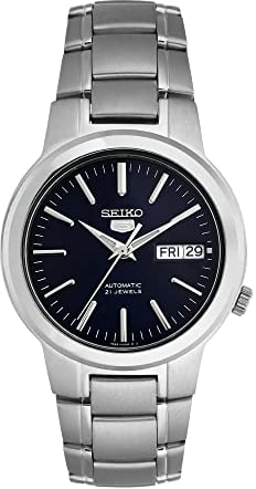 Seiko - SNKA05K1 - 5 Gent - Montre Homme - Automatique Analogique - Cadran Bleu - Bracelet Acier Gris