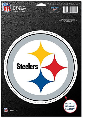 Wincraft NFL Pittsburgh Steelers 83785010 die Cut Logo Magnet, Klein, Schwarz