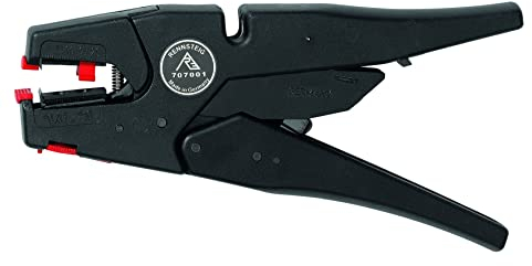 Rennsteig Automatische Abisolierzange 200 mm (Kapazität 0,03 – 10,0 mm² / AWG 32 – 8, für feindrähtige Leiter, automatisches Öffnen der Klemmbacken) 707001