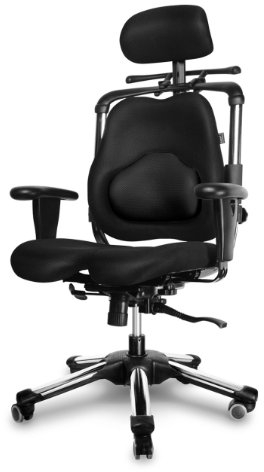 HARASTUHL® - Bandscheiben Bürostuhl - ZEN-LS - Unterstützung der Lendenwirbelsäule mit Lordosenstütze - Sitzen bis zu 12H - INNOVATIVE orthopädische Bürostühle - Office Chair - 1,50m - 1,95m - Schwarz