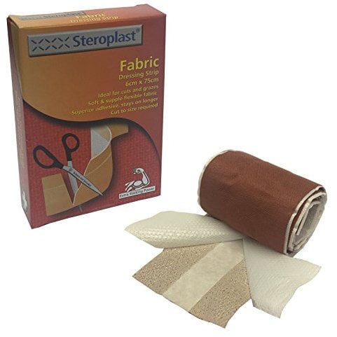 3 PACKS (6CM X 2.25M) OF STEROPLAST PREMIUM FABRIC DURABLE LATEX ADHESIVE PROTECTIVE MEDICAL GRADE 6CM ROLL OF PLASTERS DRESSINGS STRIP