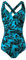 F FLYRONG FLYRONG Swimming Consume for Women V Neck One Piece Tummy Control Swimsuits for Women Swimwear, Large, Print- Palm Leaf