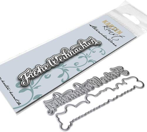 Karten-Kunst Stanzschablone kk-D072 Stanze Nyala Script Frohe Weihnachten Schneideschablone