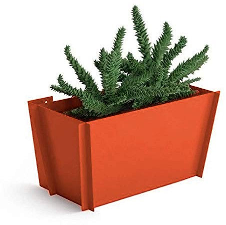 Groovebox Pflanzgefäße | Wand-Pflanzgefäß | Moderner Metall-Pflanztopf für Innen- und Außenpflanzen | Terrakotta