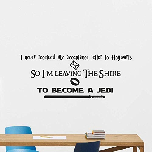 SMSTGB Herr Der Ringe Star Wars Zitat Wandtattoo Vinyl Aufkleber Art Deco Wandbild Art Decor Home Decor Raum Decals 58X23cm