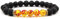 ZWXDMY Chakra Yoga Armband,Bernstein Chakra Energie Armbänder Druck Reduzieren Lava Reiki Lucky Armreif Perlen Natürliche Aromatherapie Ätherische Öl Diffusor Mann Frau Schmuck Geschenk