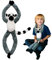 Deluxebase EcoBuddiez Tree Huggers - Ring Tailed Lemur from 72cm Hanging Soft Toy made from Recycled Plastic Bottles. Eco-friendly soft and cuddly plush toy and perfect cuddly gift for kids.