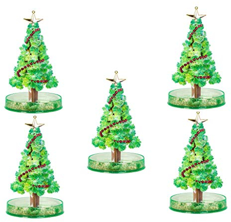 Magisch wachsender Weihnachtsbaum, Kinder DIY Filz Magic Growing Weihnachts Dekorationen Baum/Weihnachtsschmuck/Wandbehang Geschenke für Kinder Lustige pädagogische/Weihnachts Geschenk (10PC)