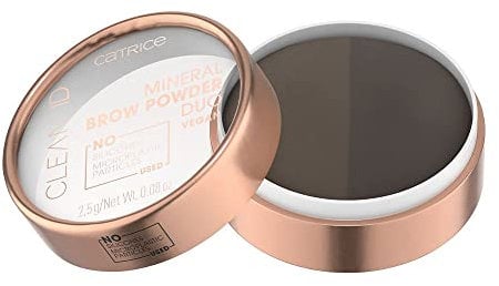 Catrice Clean ID Mineral Brow Powder Duo, Augenbrauen, Nr. 020 Medium To Dark, mehrfarbig, 2 Braun-Töne, mit Ölen, definierend, natürlich, vegan, Nanopartikel frei (2,5g)