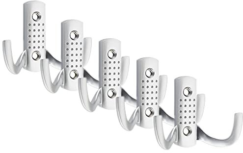 SOTECH 5 Stück Garderobenhaken JASMIN STRONG kurz Chrom matt neue stabile Ausführung Haken für Garderobe