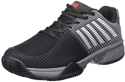 K-Swiss Performance Herren Express Light 2 HB Tennisschuh, Jet Black/Steel Gray/Spicy Orange, 46 EU