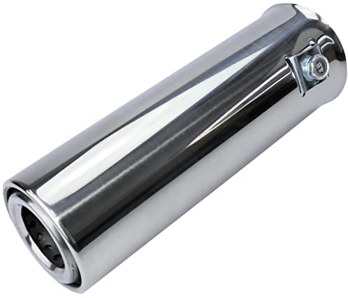 AERZETIX - C53730 - Endstück schalldämpfer/auspuffblende/endrohre/auspuff - durchmesser 30-45 mm - länge 150 mm - chromblende - beschichtung verchromt