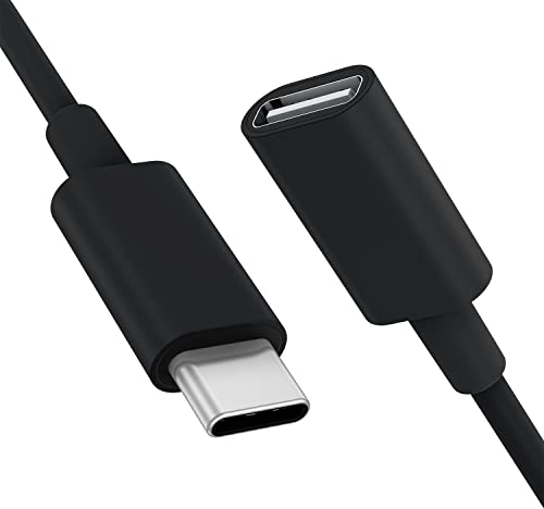 CONMDEX USB C Extension Cable for Mag- Safe Charger PS5 Controller Charging, 9V 3A USB Type C Female to Male Cord for Mag- Safe Charger iPhone 15/14/13, HomePod and More Black (3.3Ft/1m)