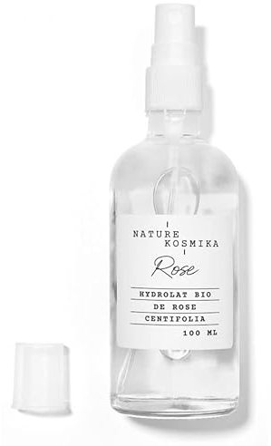 NATURE KOSMIKA - Eau De Rose Bio - Pure - Sans Additif 100% naturel - Pétales De Rose Récoltés À La Main En Drôme provençale – Made in France - Végane