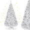 RELAX4LIFE Sapin de Noël Blanc 150 CM, Sapin Noel Artificiel en PVC avec Support en Métal, Arbre de Noël pour Décoration Maison/Bureau/Magasin (Blanc, 150 CM)