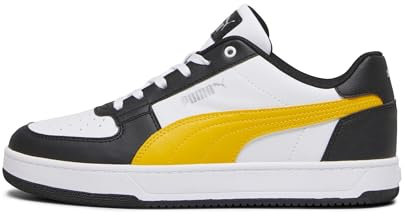 PUMA Mixte Caven 2.0 Basket, White Yellow Sizzle Black Silver, 42 EU
