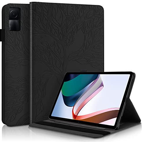 Succtopy Coque Xiaomi Redmi Pad 10.61 Pouces 2022,PU Cuir Cover Tablette Housse de Protection Xiaomi Redmi Pad 10.61,Porte-Crayons Portefeuille Tablet Étui pour Xiaomi Redmi Pad 10.61 2022,Noir