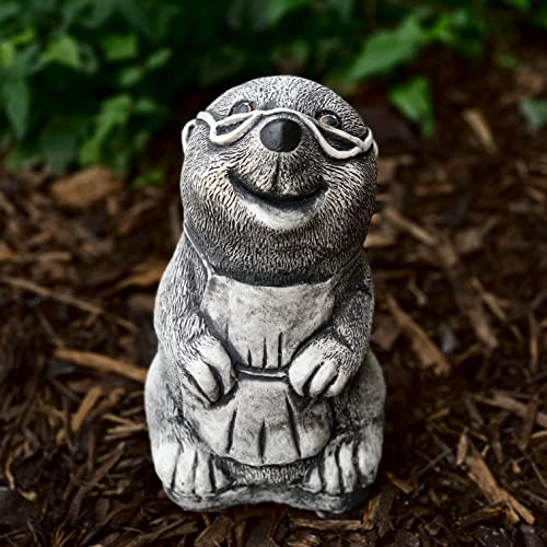 OLOMA Mutter Maulwurf Statue Beton Oma Skulptur Haus Garten Ornament Outdoor Zement Dekor Lustige Tierfigur Steinhof Dekoration Maulwurf Kunst Outdoor Stein Tier Hinterhof Zement Dekor