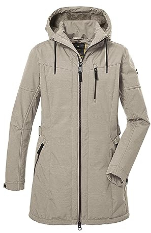 G.I.G.A. DX Damen Softshellparka mit abzippbarer Kapuze GW 46 WMN SFTSHLL PRK, hellbeige, 38, 40898-000