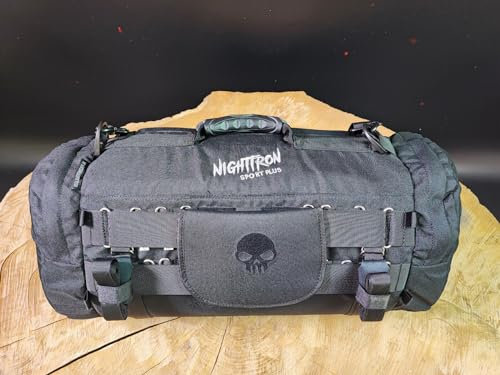 ORLETANOS Reisetasche Nighttron Sport Plus 38L kompatibel mit Harley Davidson Bobber HD Custom Chopper schwarz Biker neu universell geeignet für Motorradmarken