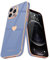 Teageo for iPhone 12 Pro Case Cute Heart Pattern for Women Girls Slim Luxury Bling Plating Soft TPU Anti-Scratch Shockproof Bumper Phone Case for iPhone 12 Pro, Cool Grey