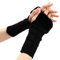 Handschuhe Fingerlos Damen - Herren Gestrickte Wollhandschuhe Warm Gefütterte Winterhandschuhe Touchscreen Handschuh Paar Fingerlos Handschuhe Armstulpen Fingerlinge Schwarz