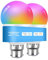 VARICART Smart Bulb B22 Alexa Light Bulbs, 8W Bluetooth Smart Bulb Bayonet Cool White 6000K, RGB Dimmable Color Changing 16 Million, Work with Alexa and Echo, App Control, No Hub Required, 2Packs