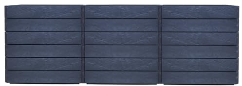 Garantia Ergo Quadro U L 75 Hochbeet Stone, inkl. Flora Wassersparsystem - Blumentopf, Hochbeete für Garten, Pflanzkübel Groß Außen, Blumenkasten, Blumentopf Hoch, Blumenkübel, Blumenkübel Outdoor
