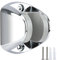 Soporte de ducha de mano para montaje en pared, gran ángulo, ajustable, chapado en cromo, soporte universal para manguera de ducha con tornillos de montaje para rociador de bidé de baño, plateado