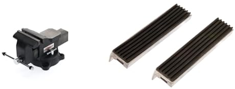 GEDORE red Parallel-Schraubstock mit Amboss & BGS 3045 | Schraubstock-Schutzbacken | 2-tlg. | Aluminium | Breite 150 mm | mit Magnet | Alu | Schonbacken