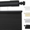 Moonice No Drill Top Down Bottom Up Cellular Pleated Shades Cordless Shades for Windows Blackout Honeycomb Blinds for Home Bedroom Office (Blackout - Black, Custom Size)