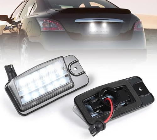 BHZNGD 2 Stück Auto-Kennzeichenbeleuchtung, kompatibel mit Nissan Altima L32 R-ogue X-Trail T32 Pathfinder R51 M-axima A35 Murano NV1500 NV2500 NV3500