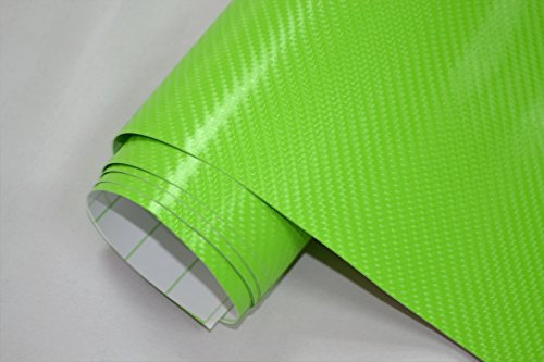 Neoxxim 97,5€/m2 4D Carbon Auto Folie grün Muster 10 x 20 cm Lackfolie Car Wrapping Lackschutzfolie blasenfrei flexibel