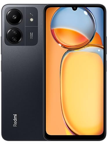 Xiaomi Redmi 13C Smartphone 4 Go RAM 128 Go ROM Écran 6,74 90 Hz 50 MP Trois caméras 5000 mAh Batterie avec charge rapide Processeur huit cœurs Dual SIM MIUI 14 Noir (pas de chargeur)