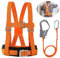 CLIUNT Absturzsicherung Sicherheitsgurt, Auffanggurt Absturzsicherung Set, Fallschutz Auffanggurt, Luftarbeit, Verstellbarer mit Seil und Haken, für Dachdecker, Kletterseil (Große Schnalle 1,6 m)