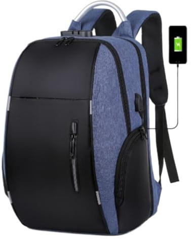 Lätt Laptopväska, Laptopryggsäck För Män Kvinnor Stor Isolerad Kylryggsäck Med USB-laddningsport Reseryggsäck Högskoleväska för Pojke(B)