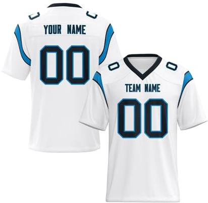 Yunshenla Personnalisé Maillot de Football Américain T Shirt Sport Maillot Rugby Personnalisable avec Nom et Numéro Homme Femme Enfant Tshirts Equipe de France T-Shirts Personnalisé(#10)