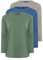 Yours 3 Pack Curve & Green Long Sleeve T-Shirts - Women's - Plus Size Curve