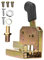 Oldmoom Serrure de porte pour tracteur, ensemble de serrures de poignée pour chariot élévateur - Serrures de porte de chargeur robustes - Pièces de rechange de quincaillerie de porte en métal,