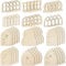 Wooden DIY Fairy Garden Door Set 48PCS of Miniature Doors and Windows for Personalized Projects (retro style)